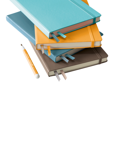 LEUCHTTURM1917 A5 Medium Ruled Hardcover Notebook, Blue - view 2, Blue