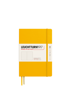 LEUCHTTURM1917 A5 Medium Dotted Hardcover Notebook, Yellow, Yellow