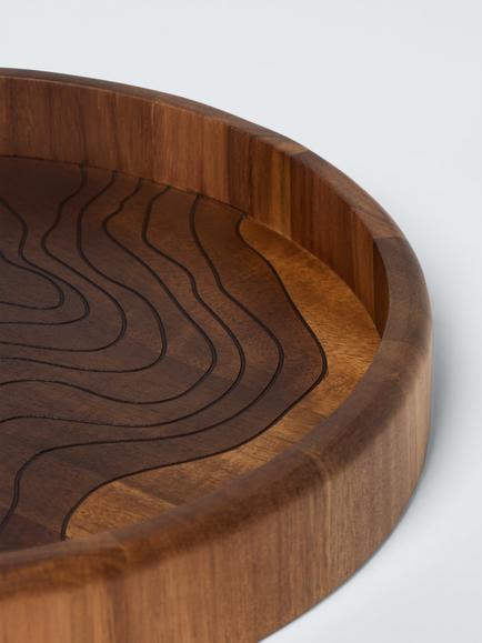 John Lewis Serving Tray FSC-Certified (Acacia Wood), Brown - view 2, Brown Multi