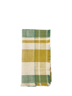 The Conran Shop Marabar Check Cotton Napkins, Set of 2, Green/Chartreuse, Green/Chartreuse