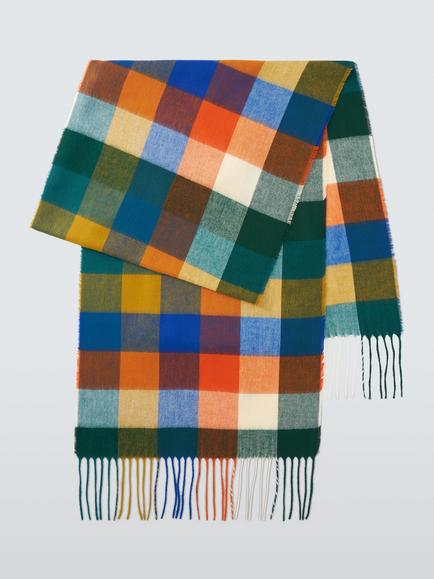 John Lewis Buffalo Check Scarf, Multi, Multi