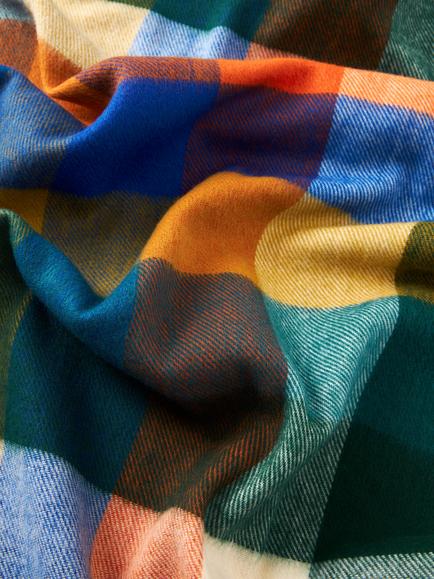 John Lewis Buffalo Check Scarf, Multi - view 2, Multi