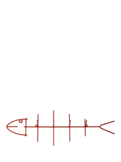 The Conran Shop Fish Hook Wall-Mounted Rack, Red, Red