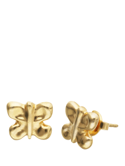 UNOde50 Butterfly Stud Earrings, Gold