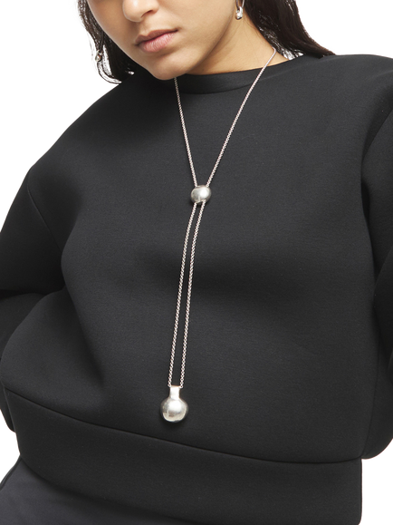 UNOde50 Long Adjustable Weight Necklace - view 2, Silver