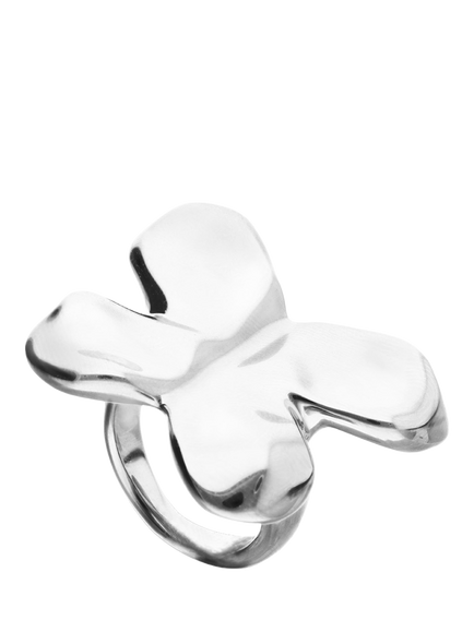 UNOde50 Aleteo Flutter Maxi Butterfly Ring, Silver, Silver