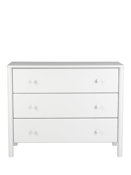 John Lewis OUTLET Spindle 3 Drawer Chest, Like New, Grey, Grey