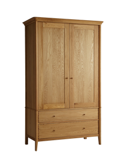 John Lewis OUTLET Essence Double Wardrobe, Like New, Oak, Oak