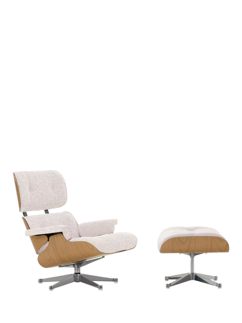 Vitra Eames Lounge Chair, Boucle Ivory