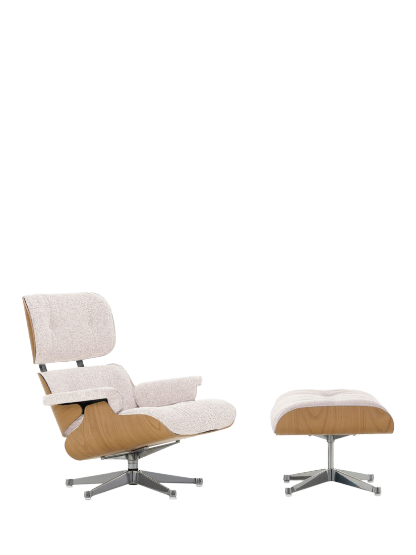 Eames Range, Vitra Eames Lounge Chair, Boucle Ivory