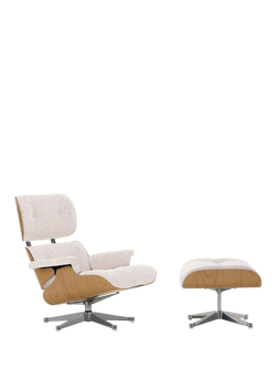 Vitra Eames Lounge Chair, Boucle Ivory, Boucle Ivory