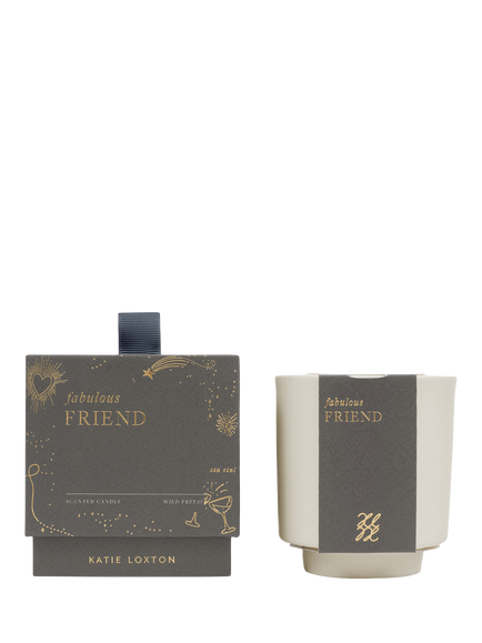 Katie Loxton Fab Friend Ceramic Sentiment Candle, 444g - view 2, Multi