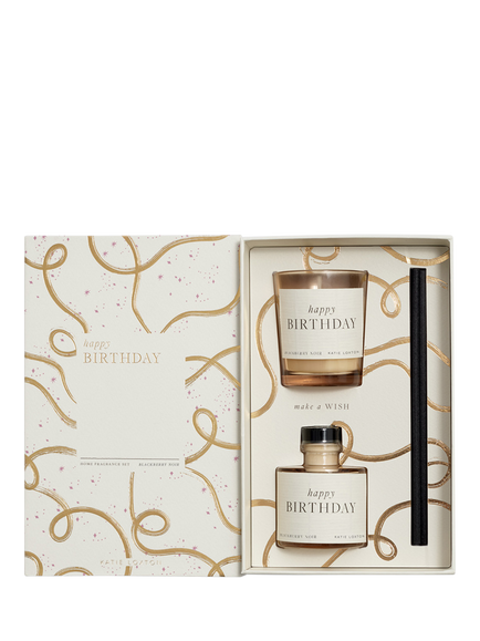 Katie Loxton Happy Birthday Mini Candle and Fragrance Home Gift Set, Multi
