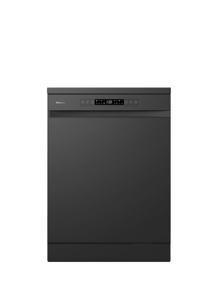 Hisense HS622E90BUK Freestanding Dishwasher, Black, Black