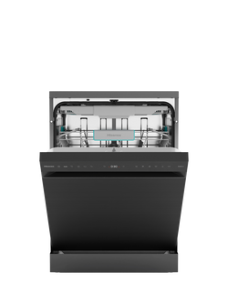 Hisense HS663A90BXUK Freestanding Dishwasher, Black, Black