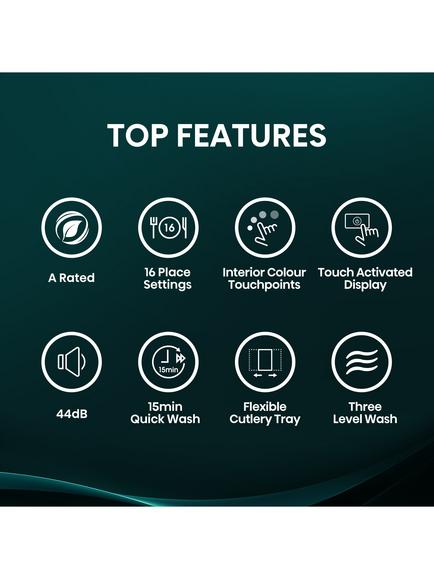 Hisense HS663A90BXUK Freestanding Dishwasher, Black - view 2, Black