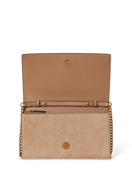 Lauren Ralph Lauren Adair II Suede Clutch Bag, Light Beige - view 2, Light Beige