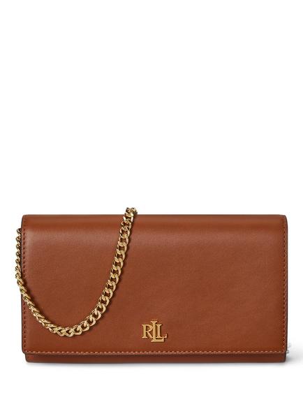 Lauren Ralph Lauren Adair II Leather Clutch Bag, Lauren Tan