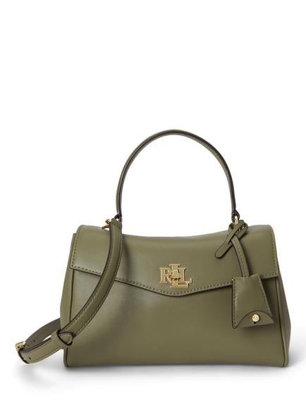 Lauren Ralph Lauren Farrah Leather Satchel Handbag, Sage Green