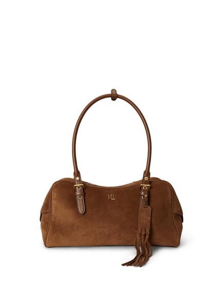 Lauren Ralph Lauren Large Marcy Suede Shoulder Bag, Light Tobacco, Light Tobacco