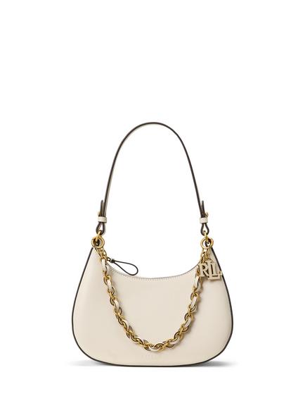 Lauren Ralph Lauren Marcy Small Leather Shoulder Bag, Soft White