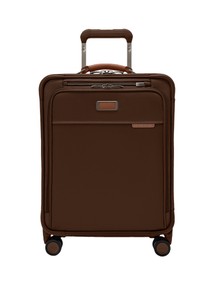 Briggs & Riley Baseline 53cm Global Expandable Spinner Carry-On Case, Brown, Chocolate