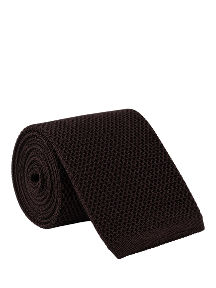 Richard James London Knitted Silk Tie, Earth