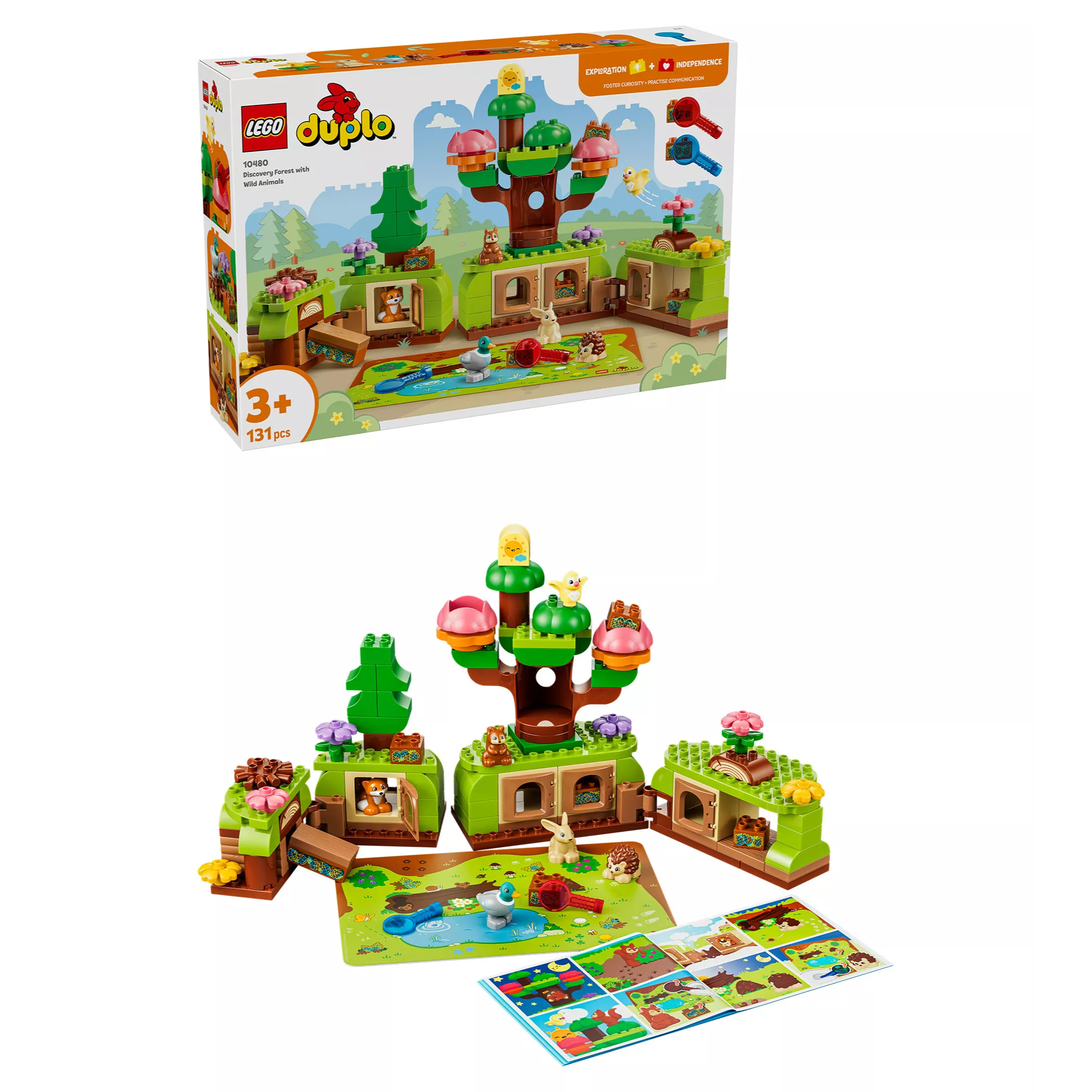 LEGO DUPLO Forest set with treehouse, woodland animals, playmat and instructions, age 3+ building toy