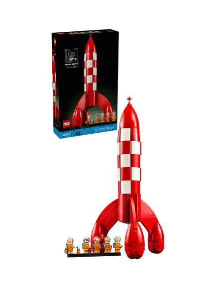 LEGO Ideas 21367 Tintin Moon Rocket Building Toy, Multi