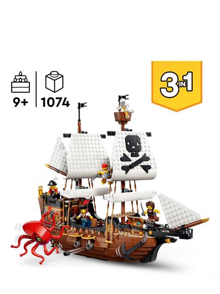 LEGO Creator 31387 3-in-1 Iconic Pirate Ship Building Toy - view 2, Multi