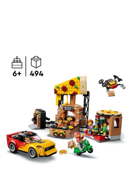 LEGO City 60496 Pizza Delivery Experience with Vehicles Building Toy - view 2, Multi