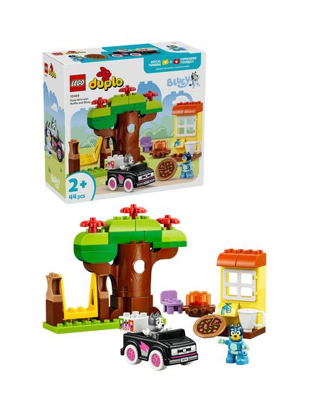 LEGO DUPLO 10469 Bluey Pizza Girls with Muffin & Bluey Building Toy, Multi