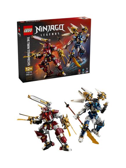 LEGO Ninjago 71870 The Twin Titan Mechs Building Toy, Multi