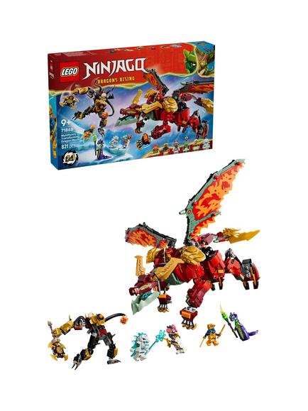 LEGO Ninjago 71868 Wyldfyre's Transforming Dragon Mech Building Toy, Multi
