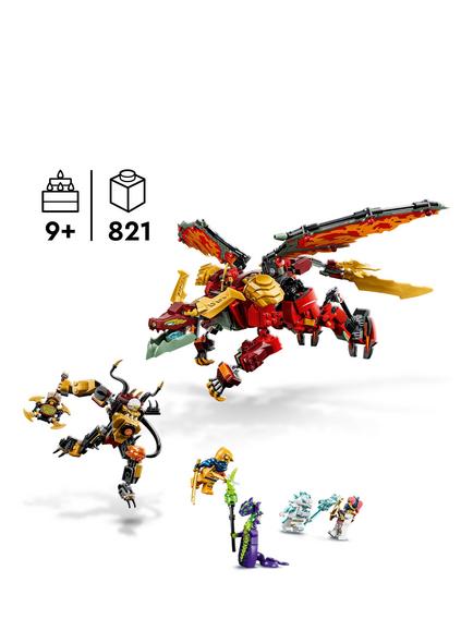 LEGO Ninjago 71868 Wyldfyre's Transforming Dragon Mech Building Toy - view 2, Multi