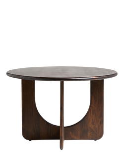 MADE OUTLET Arlo Round Dining Table, Dark, Dark