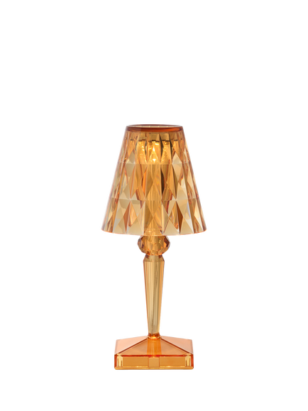Kartell Battery Portable Rechargeable Table Lamp, Pastel Orange, Pastel Orange