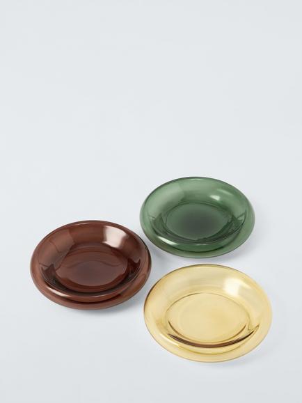 John Lewis Glass Trinket Bowls, Set of 3, Multi