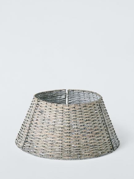 John Lewis Willow Christmas Tree Skirt, Grey - view 2, Grey
