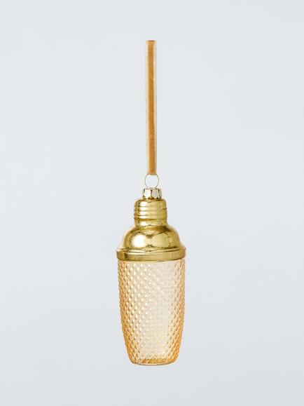 John Lewis The Connoisseur Cocktail Shaker Bauble, Gold, Gold