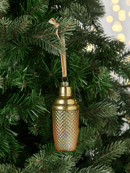 John Lewis The Connoisseur Cocktail Shaker Bauble, Gold - view 2, Gold