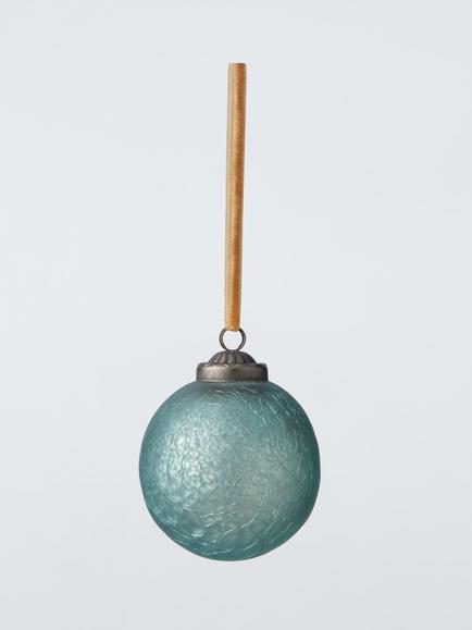 John Lewis The Connoisseur Crackle Bauble, Green, Green