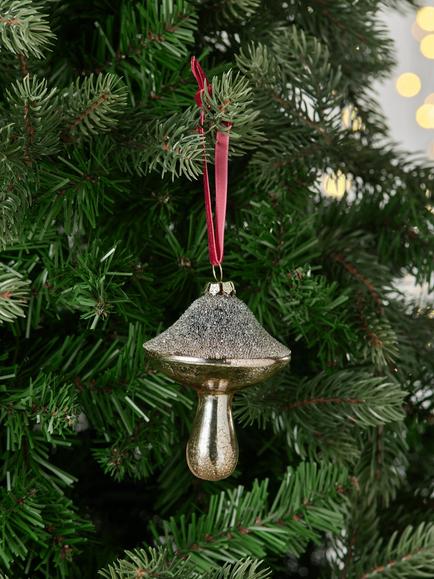 John Lewis The Curator Mushroom Bauble, Copper - view 2, Copper