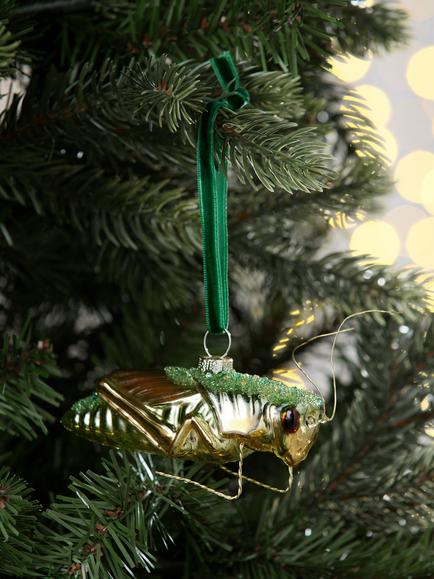 John Lewis The Curator Grasshopper Bauble, Green - view 2, Green