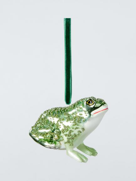 John Lewis The Curator Toad Bauble, Green, Green