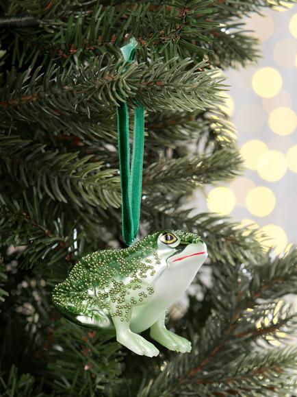 John Lewis The Curator Toad Bauble, Green - view 2, Green