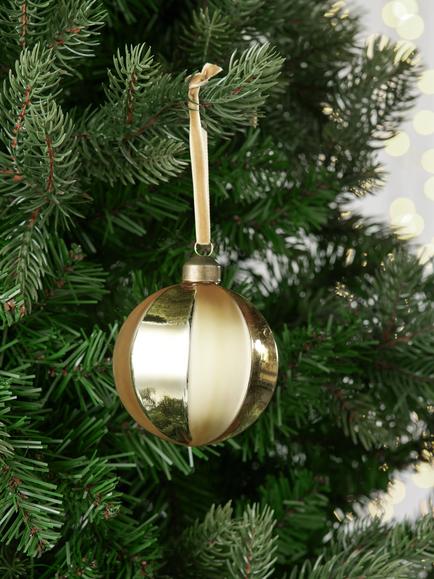 John Lewis The Connoisseur Round Faceted Bauble, Gold - view 2, Gold