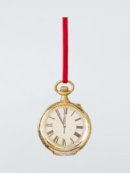 John Lewis The Curator Pocket Watch Bauble, Gold, Gold