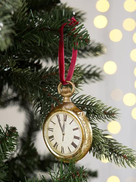 John Lewis The Curator Pocket Watch Bauble, Gold - view 2, Gold