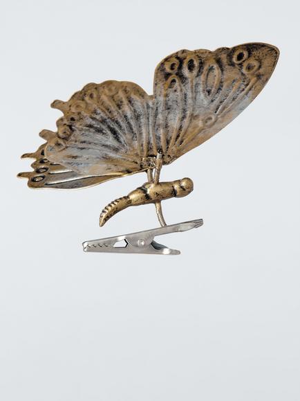 John Lewis The Curator Butterfly Clip On Tree Decoration, Gold - view 2, Gold